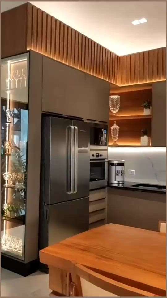 complete modular kitchen in Glass Work plus laminate Cabinet