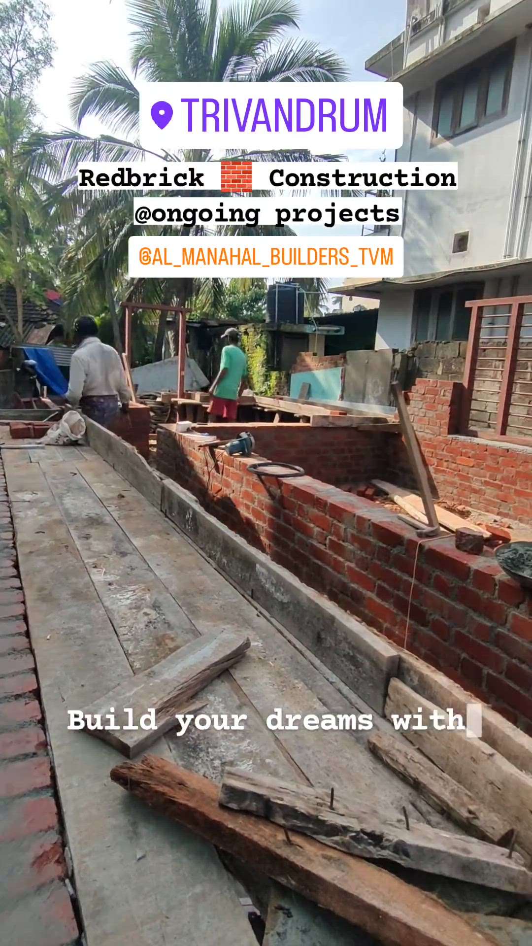 Construct your dream home with ultimate quality 

AL Manahal Builders and developers Neyyattinkara, Tvm 
7025569477 || @Ongoing projects #sitestories  
Red Brick 🧱 Construction ✅ 

Quality Checking in each materials ✅ 
Supervision ✅
Timely deliver ✅ 
Architectural and Engineering experts will Lead the works ✅💯

*Contact us 👉7025569477
*Whatsapp  👉7025569477

*Check In Kolo Home designing app 👉 AL Manahal Builders and developers 

*Check in Facebook page 👉 AL Manahal Builders and developers 

*Check in Web 👉 almanahalbuilders.in