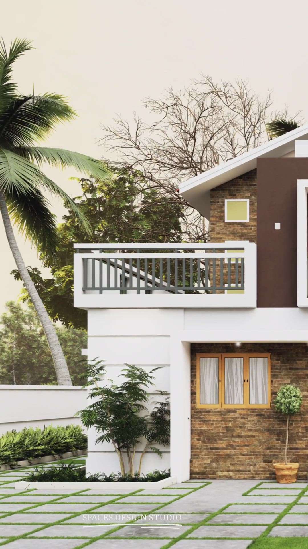 Home design # 3d render .1580 sqft #budget  #budgethomeplan  #Kottayam