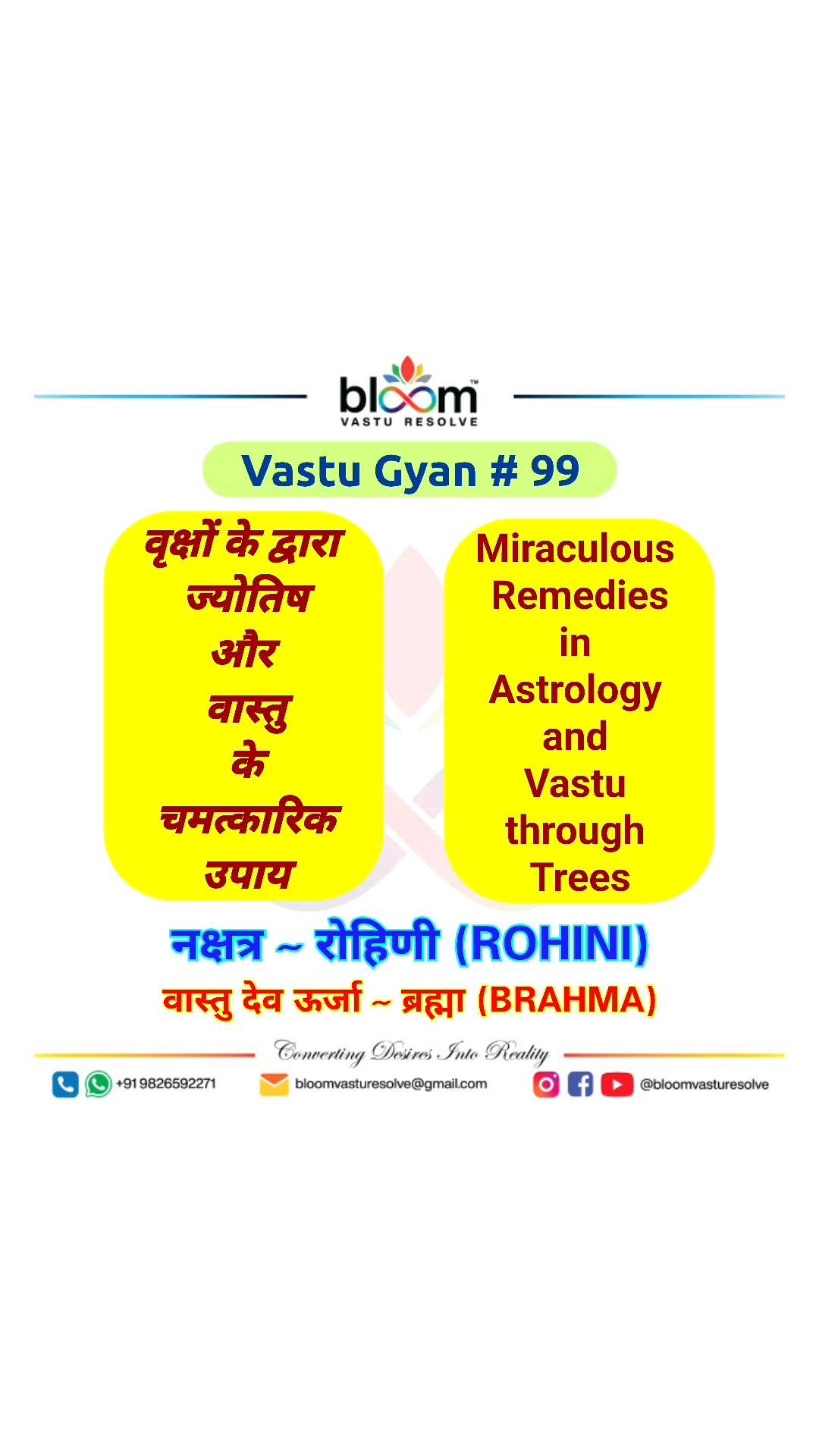 Which Nakshatra tree do you want to know, kindly write in the comment box.

For more Vastu please follow @bloomvasturesolve
on YouTube, Instagram & Facebook
.
.
For personal consultation, feel free to contact certified MahaVastu Expert through
M - 9826592271
Or
bloomvasturesolve@gmail.com

#vastu 
#mahavastu 
#mahavastuexpert
#bloomvasturesolve
#BirthConstellationTree
#vasturemedies
#astrovastu
#astrology
#DivineEnergyRemedy
#Sacredtree
#rohini
#brahma
#जामुन
#black_plum
#indian_blackberry