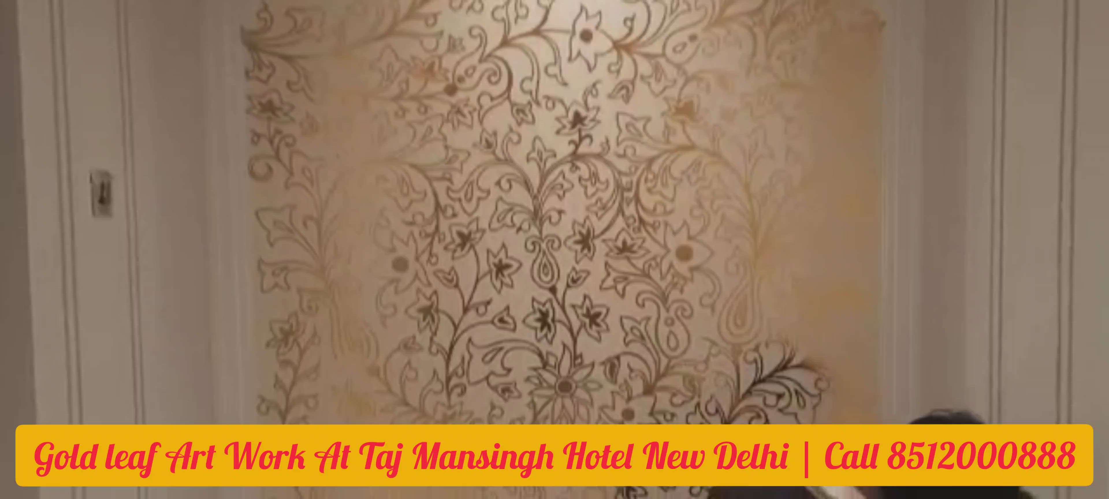 Goldl Leaf Painting, Gold Leaf Art Work at Taj Mansingh Hotel New Delhi. #goldleaf #goldleafpainting #goldleafartwork