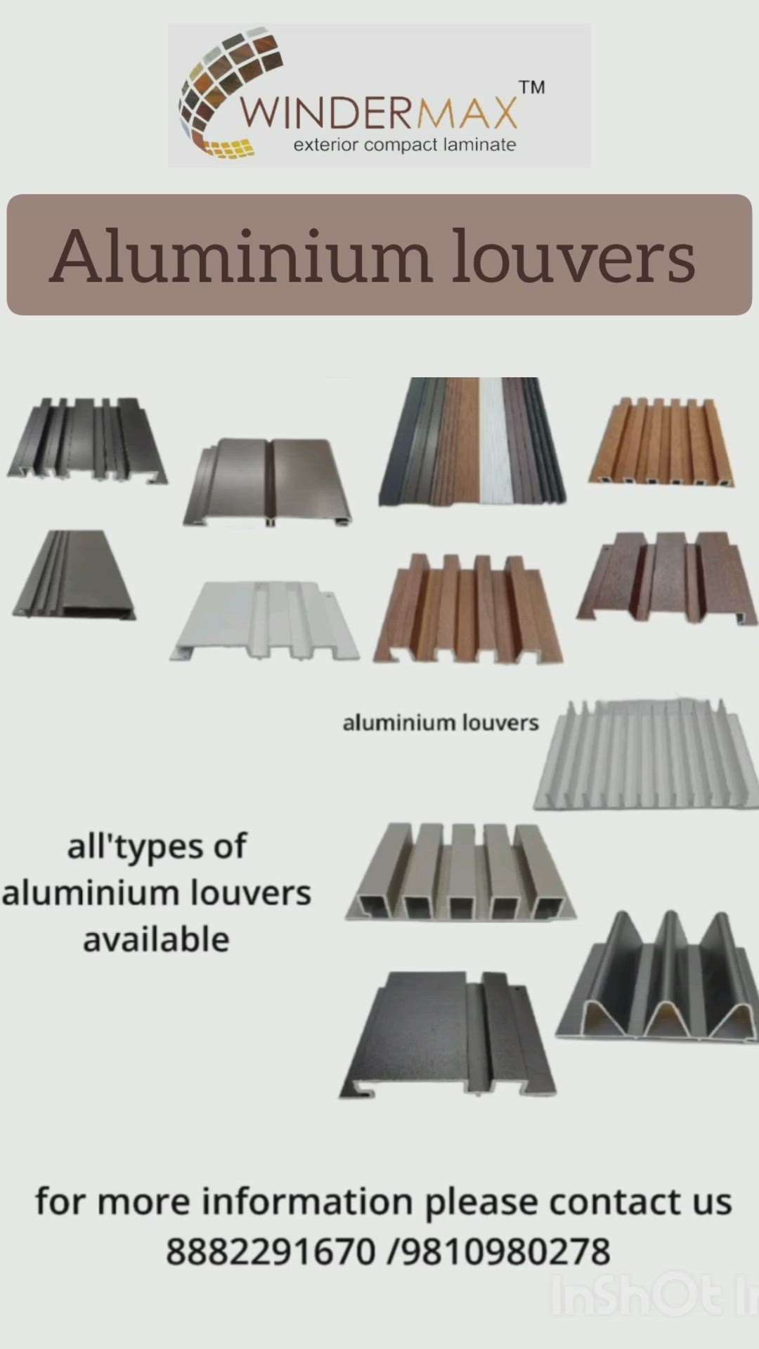𝙂𝙚𝙩 𝙖 𝙘𝙡𝙖𝙨𝙨𝙞𝙘 𝙡𝙤𝙤𝙠 𝙛𝙤𝙧 𝙮𝙤𝙪𝙧 𝙚𝙭𝙩𝙚𝙧𝙞𝙤𝙧
.
.
Aluminum louvers
at just 270 per sqft
. 
. 
#aluminium #aluminium louvers #exterior #exteriorelevation #elevation #modernexterior #exteriordesigner #louvers #modernelevation 
. 
. 
Stay connected for more information
. 
. 
www.windermaxindia.com
info@windermaxindia.com
Or call us on 9810980278, 9810980636