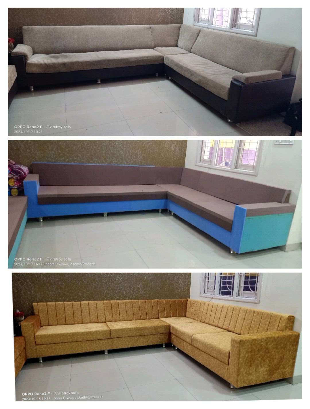 Hello, sir/mem I am OWNER OF ROY SOFA

MEKAR. We manufacturing all type of home, cafe, office,sofas, luxurious furniture and also manufacturing customize furniture as per your designs.. Roy- sofa cushning mekar & repair service at home call/whatsapp 7898464662.9669883396 #LivingRoomSofa  #oldtonew  #Sofas  #sofarepairing  #LUXURY_SOFA  #NEW_SOFA  #sofaset  #sofacleaning
