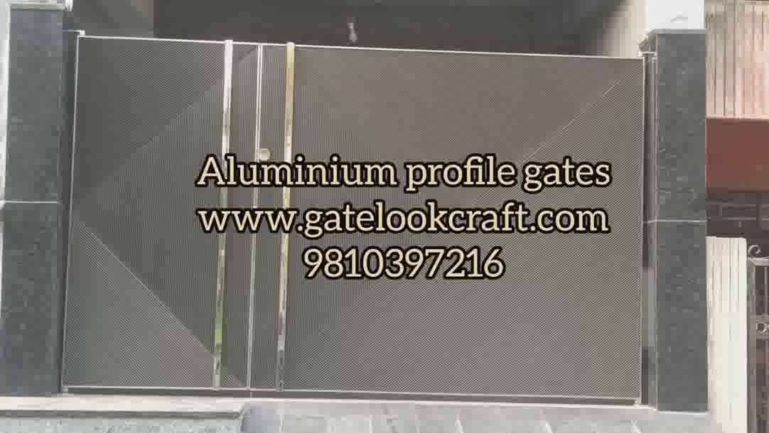 Aluminium Profile gates by Hibza sterling interiors Pvt Ltd manufacturer in delhi #gatelookcraft #aluminiumprofilegates #aluminiumgates #profilegates #maingates #fancygates #designergate #houseGates