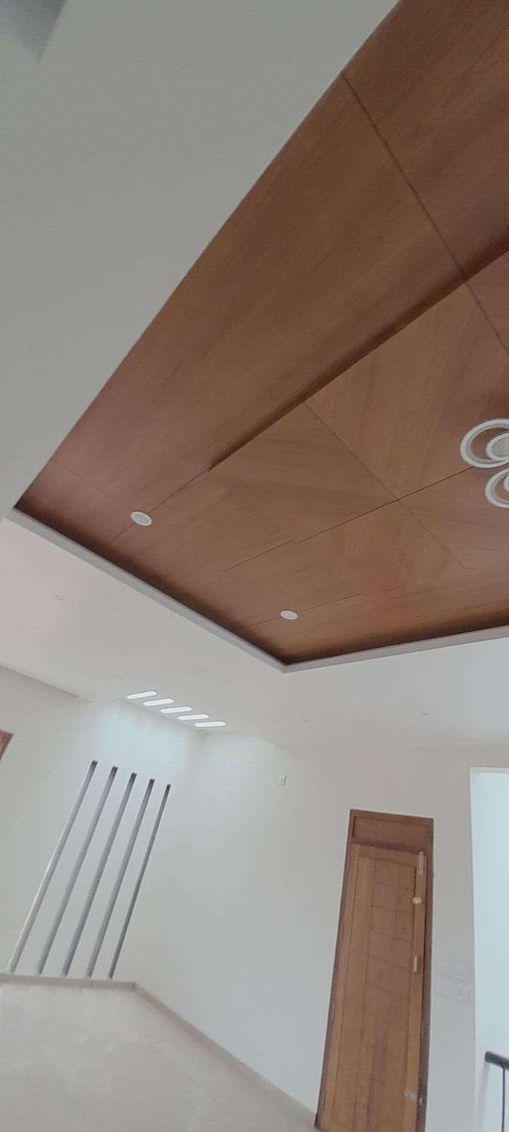 gypsum ceiling with plywood and veneer design
 #InteriorDesigner 
 #kitchencupboard