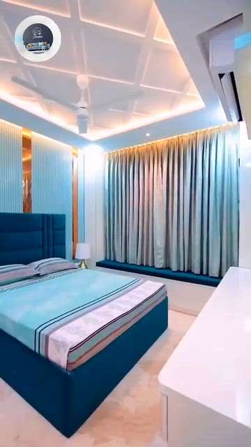 A cool and luxury bedroom design from DREAM HOME INTERIOR DECOR Rohtak Haryana 9499239962 #