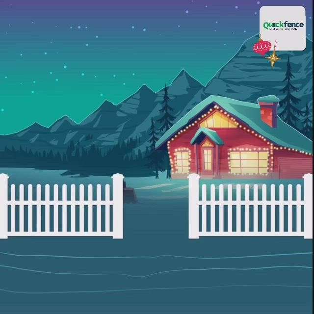 Decorate your garden and welcome Santa 🎅 #fence #quickfence #picket #pvc #christmas