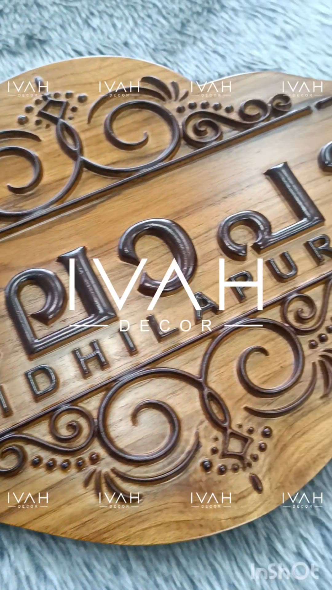 Wood Carving House Name plate.