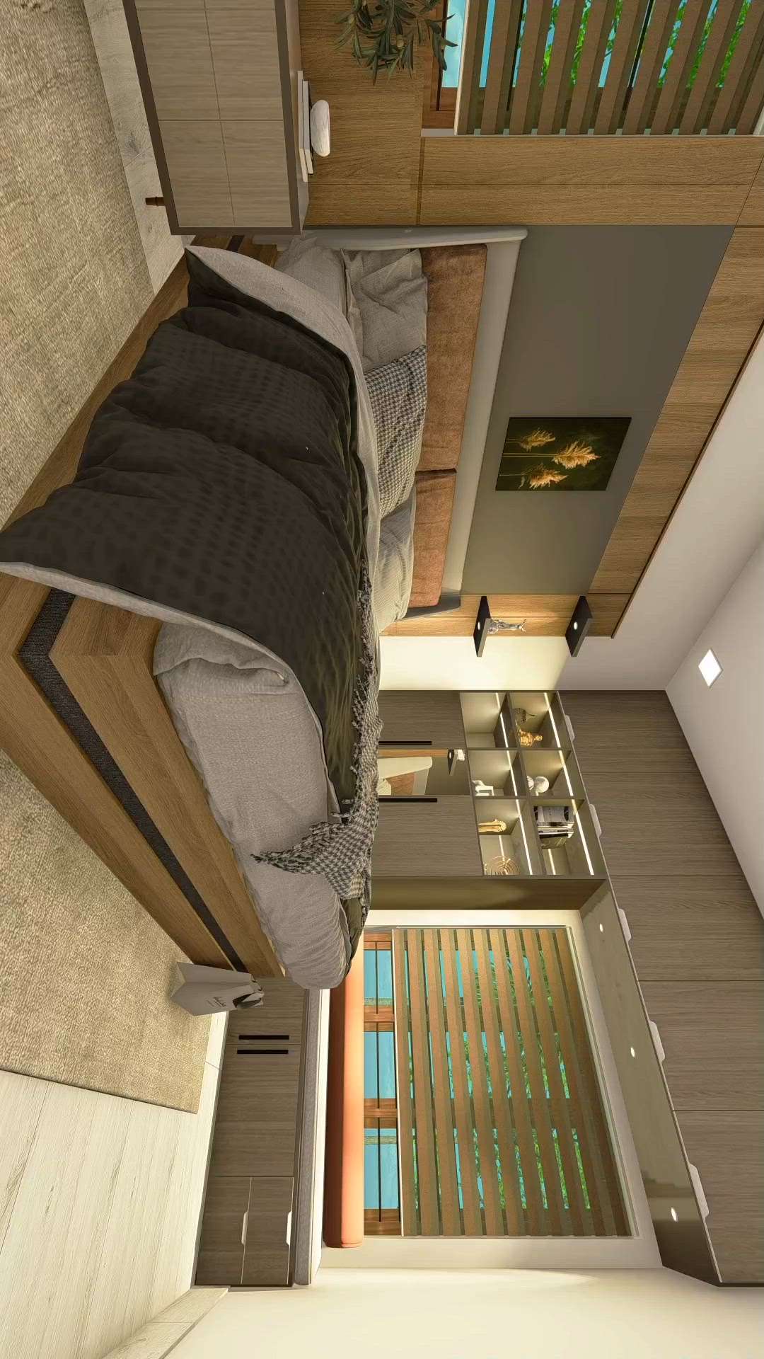 #BedroomDesigns #MasterBedroom #InteriorDesigner #kerala #WardrobeIdeas #WindowBlinds #bed #sidetable