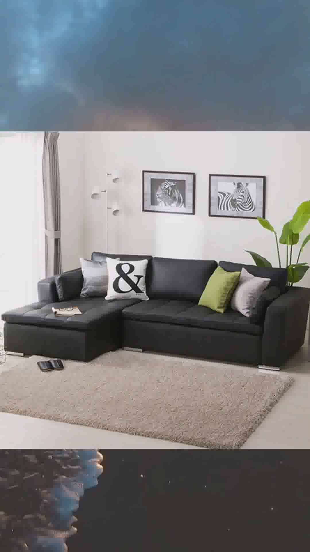 Urban Basics Walker Leatherette L Shape Sofa Set