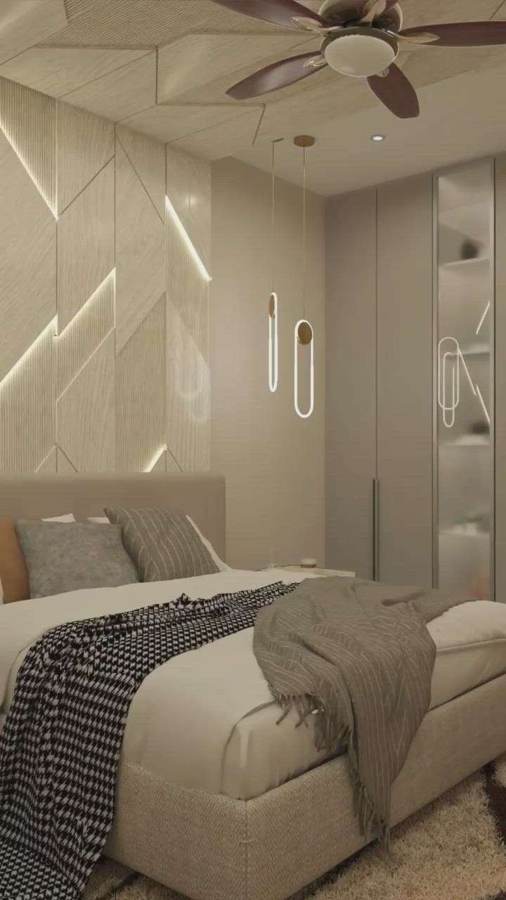 Modern Bedroom!

A small bedroom designed keeping in mind the minimalistic approch and modern trends. 
Not doing much but just enough to make it look good.

#interiordesign #interior #reelsinstagram #trending #viral #interiorstyling #bedroomdesign #bedroom