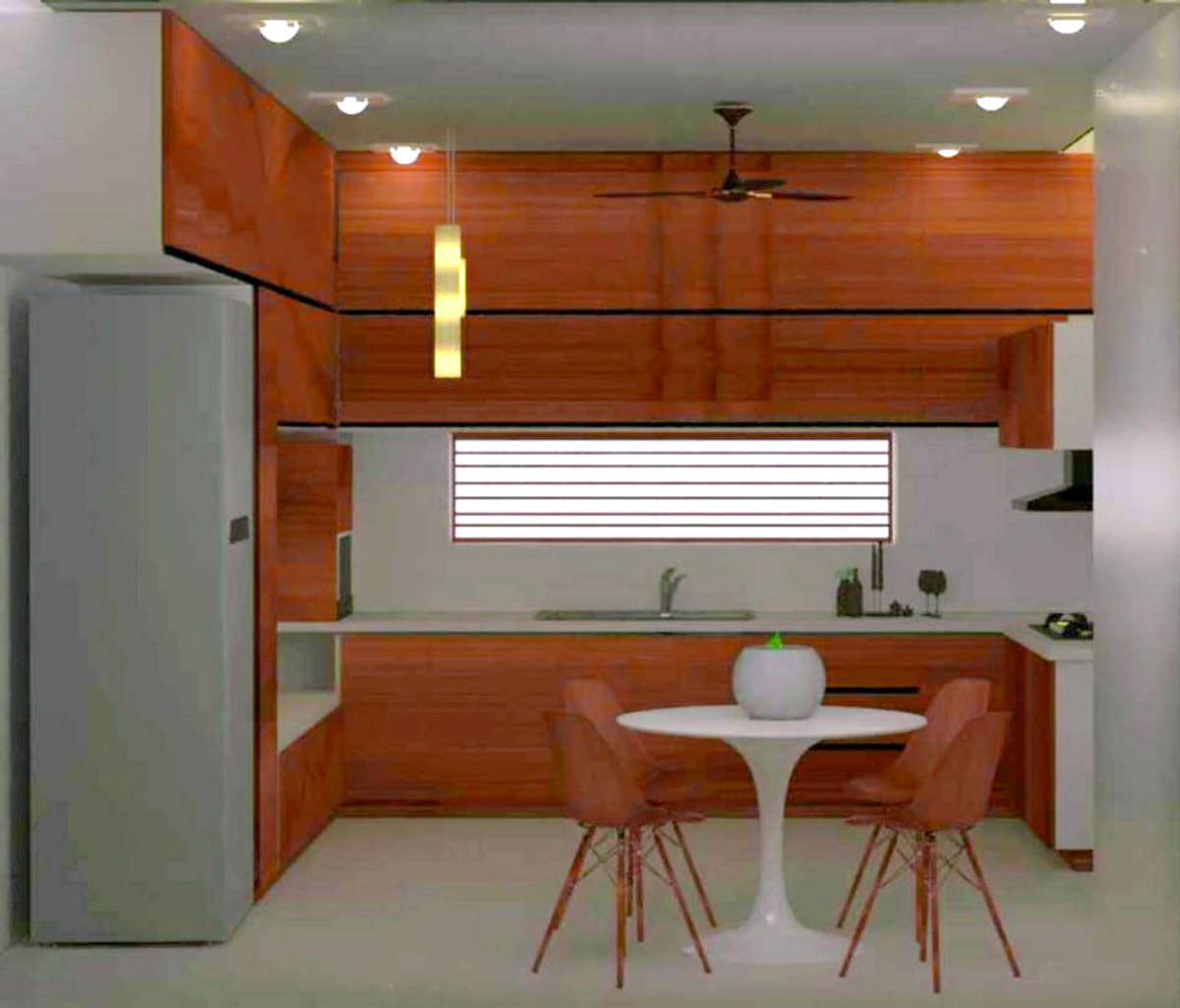 Kitchen, Lighting, Storage Designs by Interior Designer hsudesign studio, Malappuram | Kolo