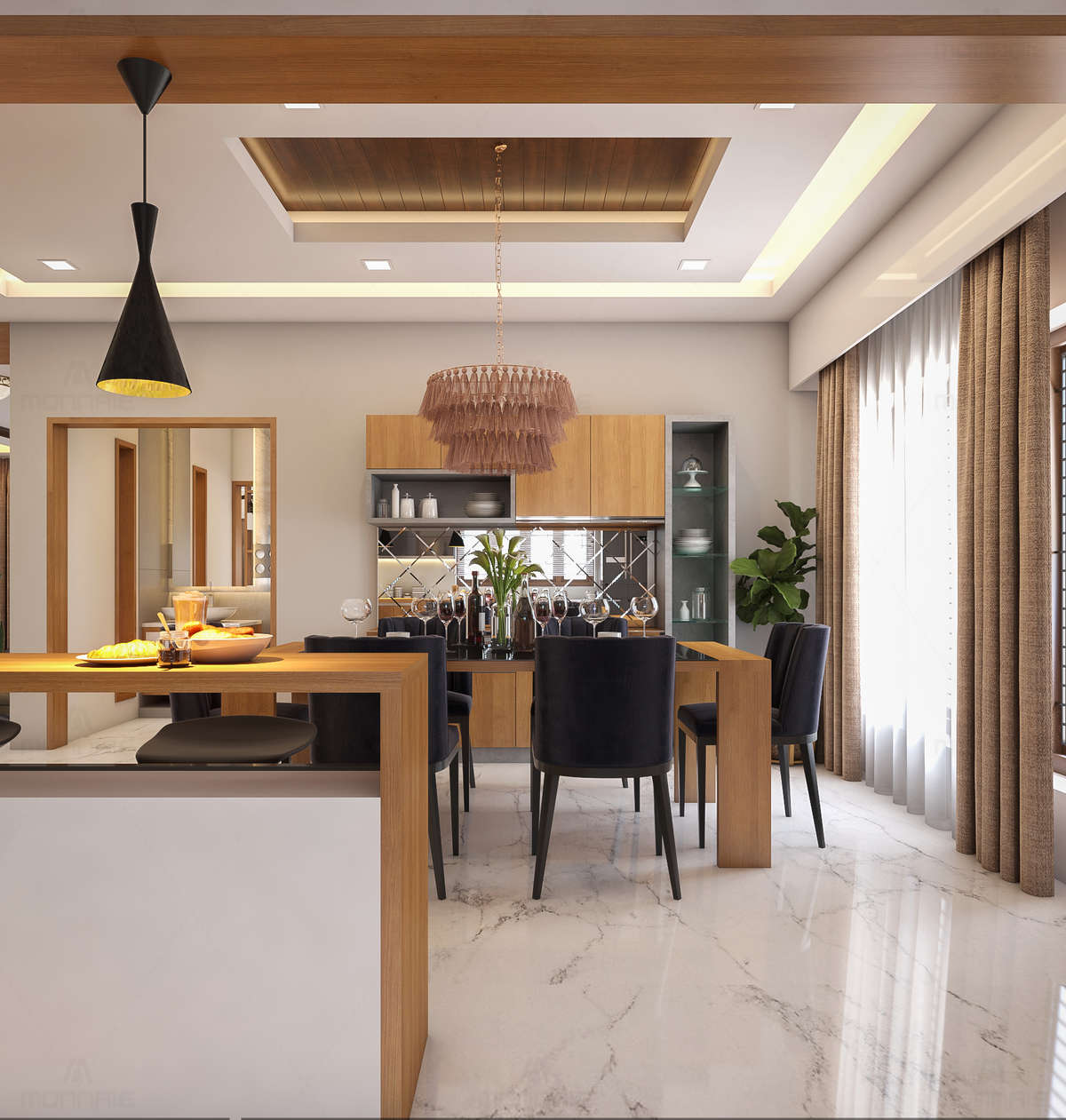 Dining, Furniture, Table, Kitchen, Storage Designs by Architect Ar Praseetha, Palakkad | Kolo