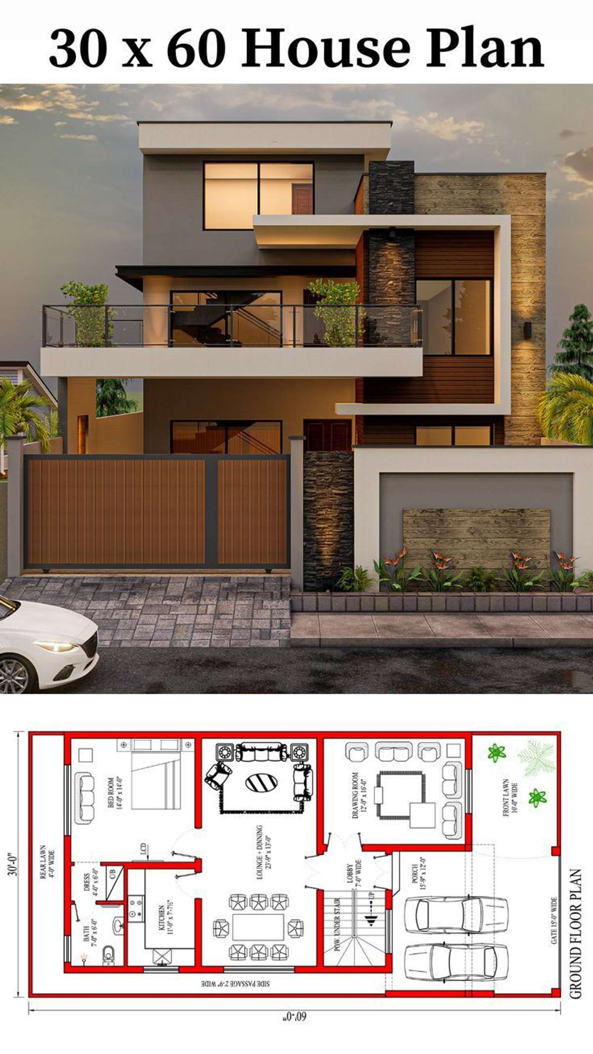 Exterior, Plans Designs by Interior Designer Piyush Solanki, Indore | Kolo