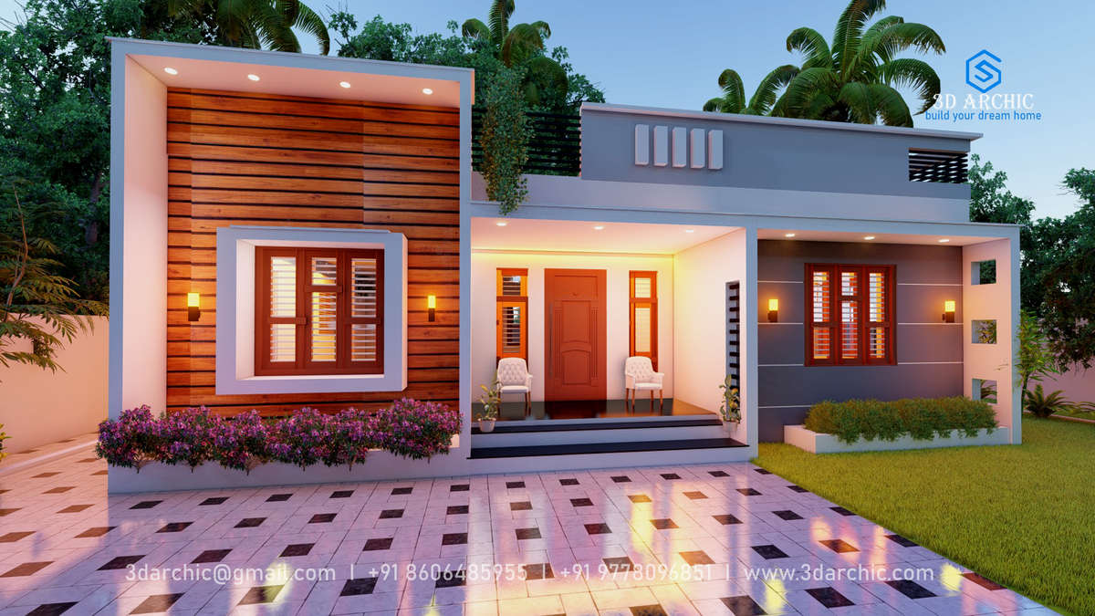 Exterior, Lighting Designs by Architect 3D ARCHIC DESIGNERS, Thiruvananthapuram | Kolo