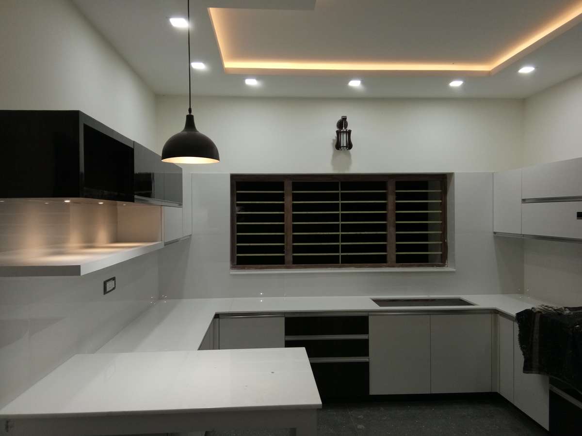 Kitchen, Lighting, Ceiling Designs by Flooring Shajid Abdul, Malappuram | Kolo