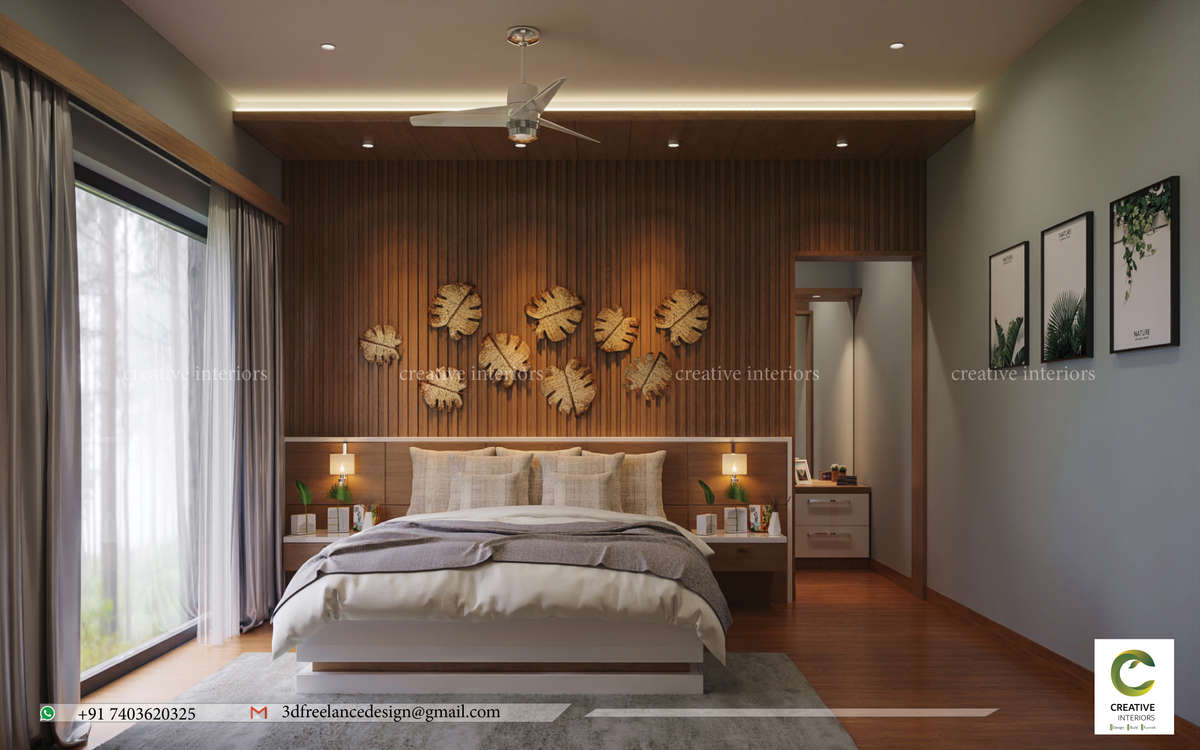 Bedroom, Furniture, Storage, Lighting, Wall Designs by Interior Designer vyshakh Tp, Kozhikode | Kolo