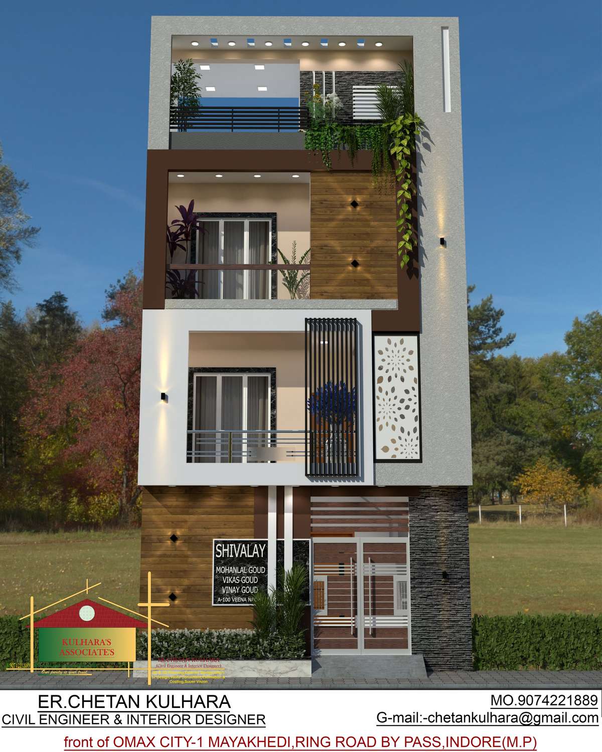 Designs by Civil Engineer KULHARAS ASSOCIATES, Indore Kolo