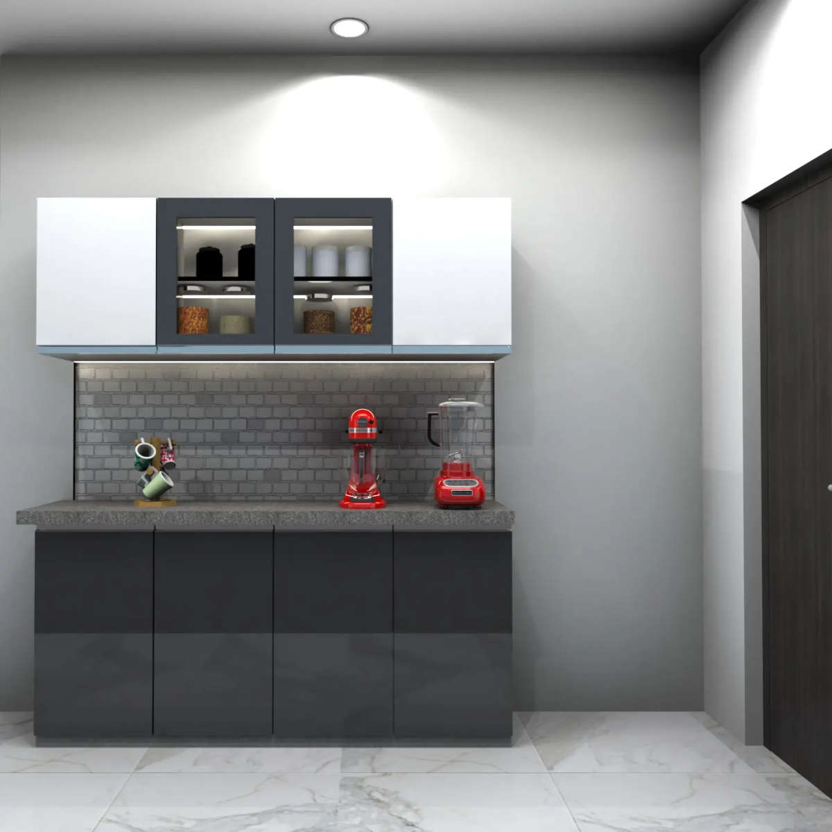Kitchen, Lighting, Storage Designs by Interior Designer Rajat Ghorse, Bhopal | Kolo