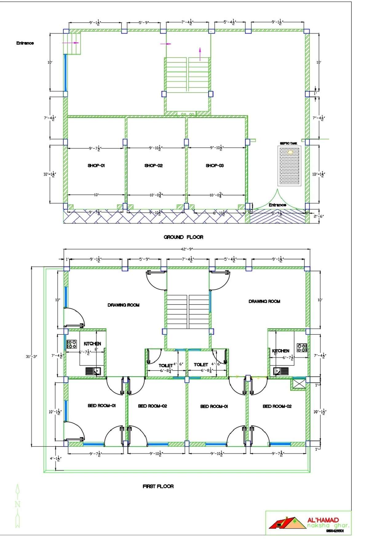 Designs by Civil Engineer Mohd Islam, Gautam Buddh Nagar | Kolo