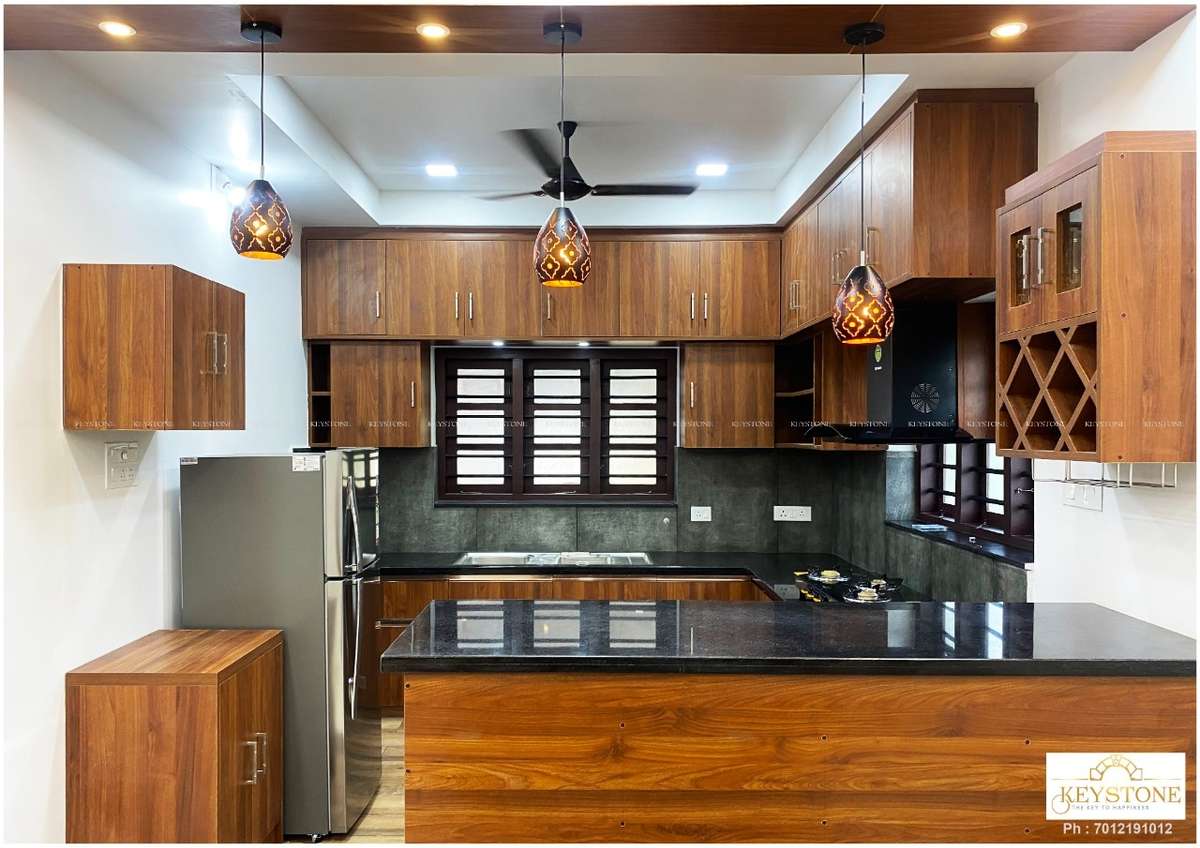 Kitchen, Lighting, Storage Designs by Architect Keystone builders, Thiruvananthapuram | Kolo