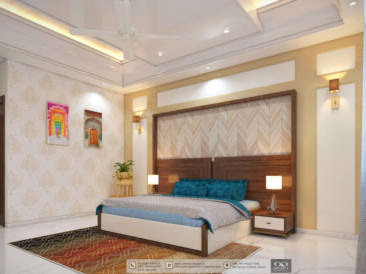 Furniture, Lighting, Storage, Bedroom Designs by Architect Vijay Barala, Jaipur | Kolo