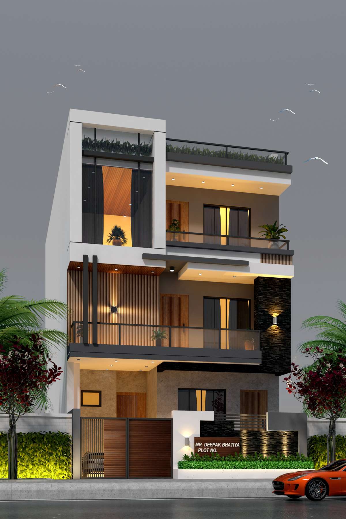 Exterior, Lighting Designs by 3D & CAD Javed Akhtar, Jaipur | Kolo