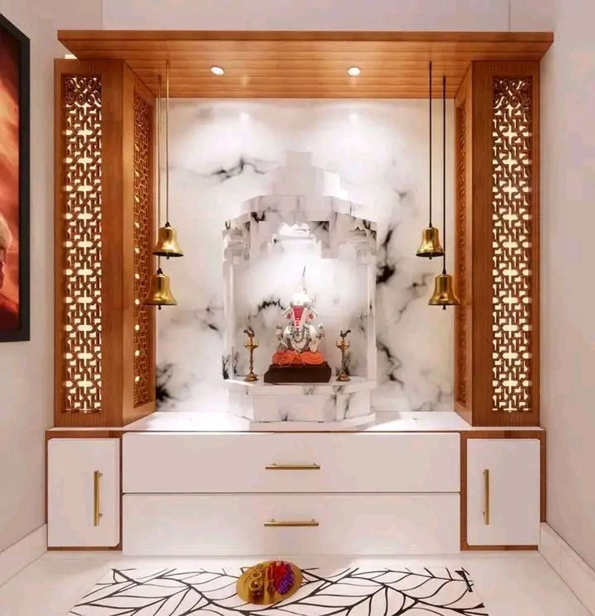 Prayer Room, Storage Designs by Contractor Saife Furniture and intirior, Delhi | Kolo