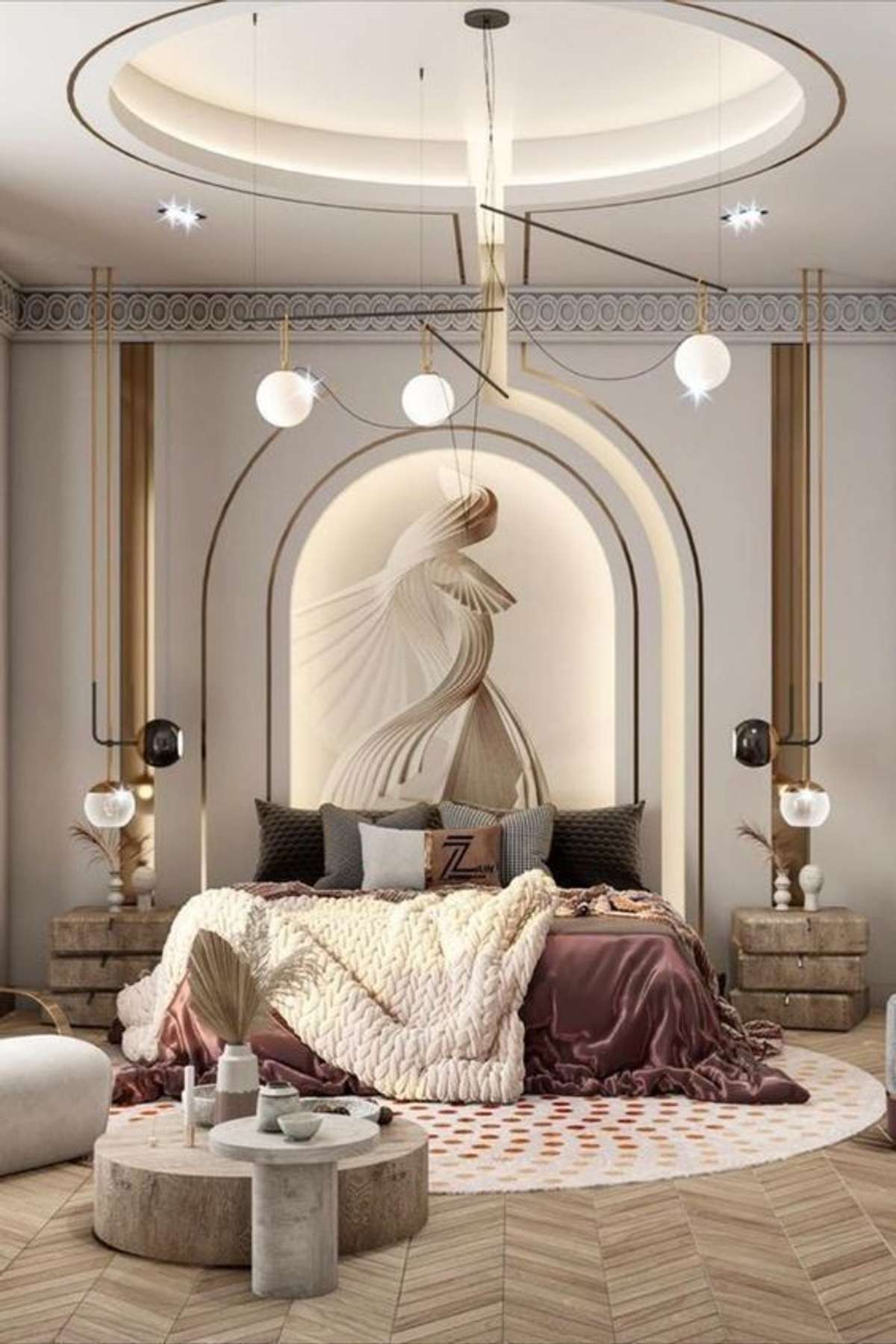 Furniture, Ceiling, Lighting, Bedroom Designs by Interior Designer Råvi Patidar, Jaipur | Kolo