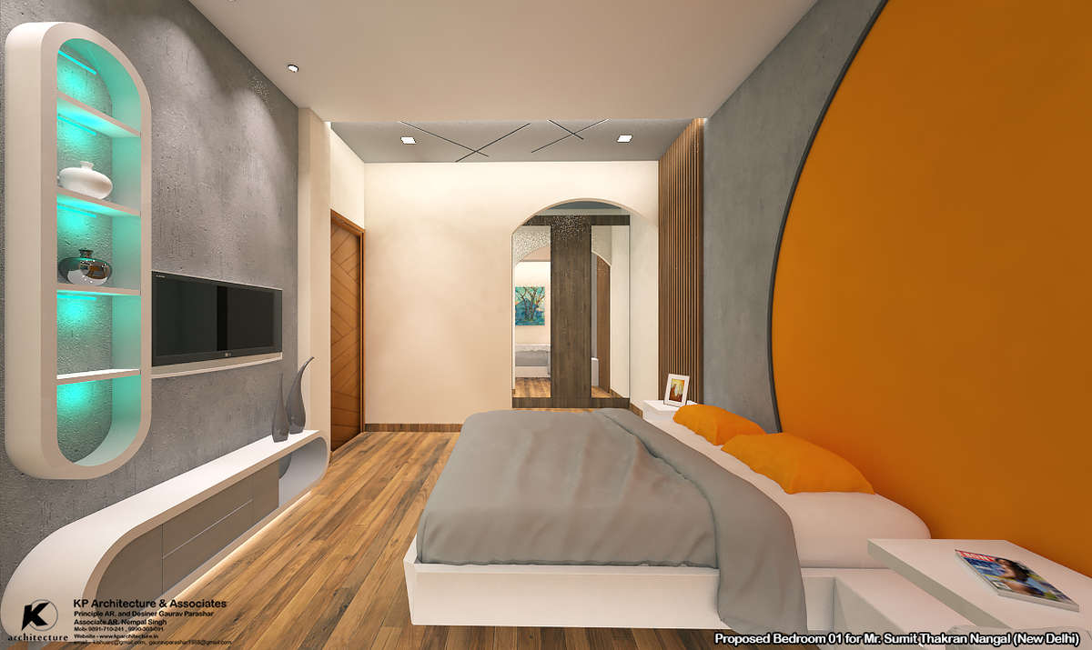 Furniture, Lighting, Storage, Bedroom Designs by Architect Gaurav Parashar, Delhi | Kolo