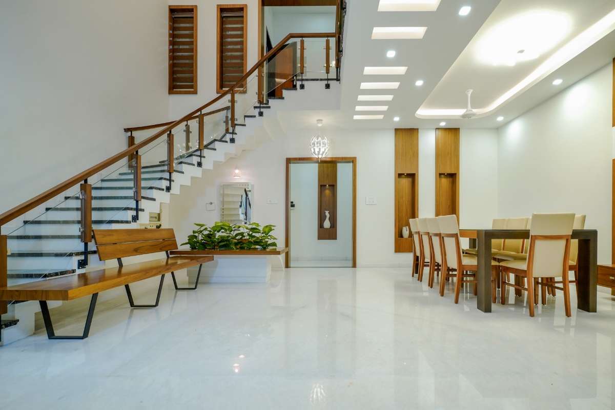 Staircase, Dining, Furniture Designs by Interior Designer Manzoor manu, Malappuram | Kolo