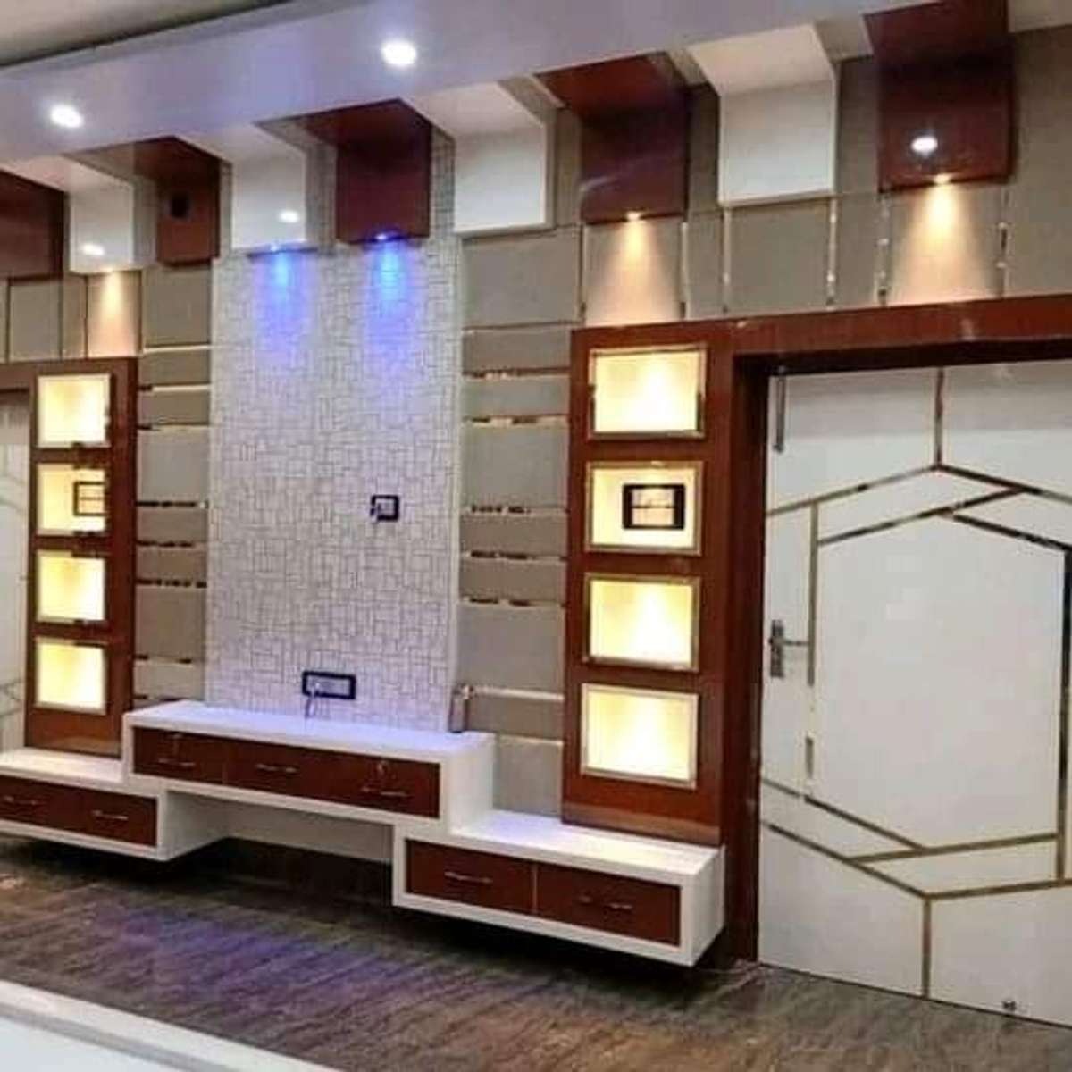 Lighting, Living, Storage Designs by Carpenter Ali Hasan, Faridabad | Kolo