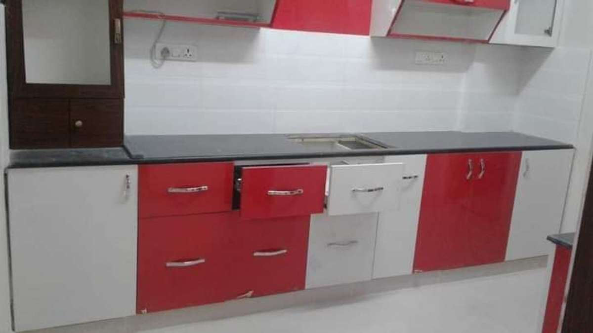 Kitchen, Storage Designs by Contractor sanjay carpentar, Shajapur | Kolo