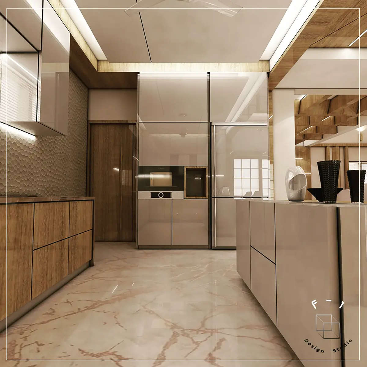 Kitchen, Lighting, Storage Designs by Interior Designer Id Yogi Jangid, Jaipur | Kolo