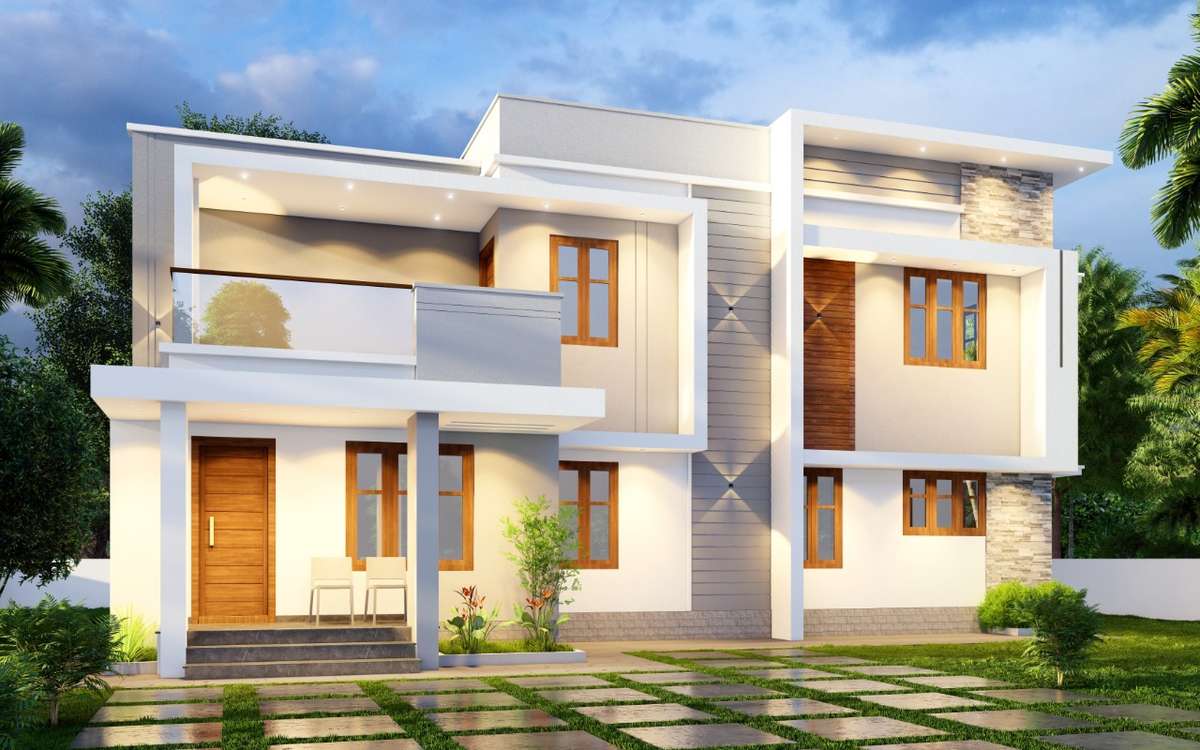 Exterior, Lighting Designs by Contractor Sajitha sarilal, Thrissur | Kolo