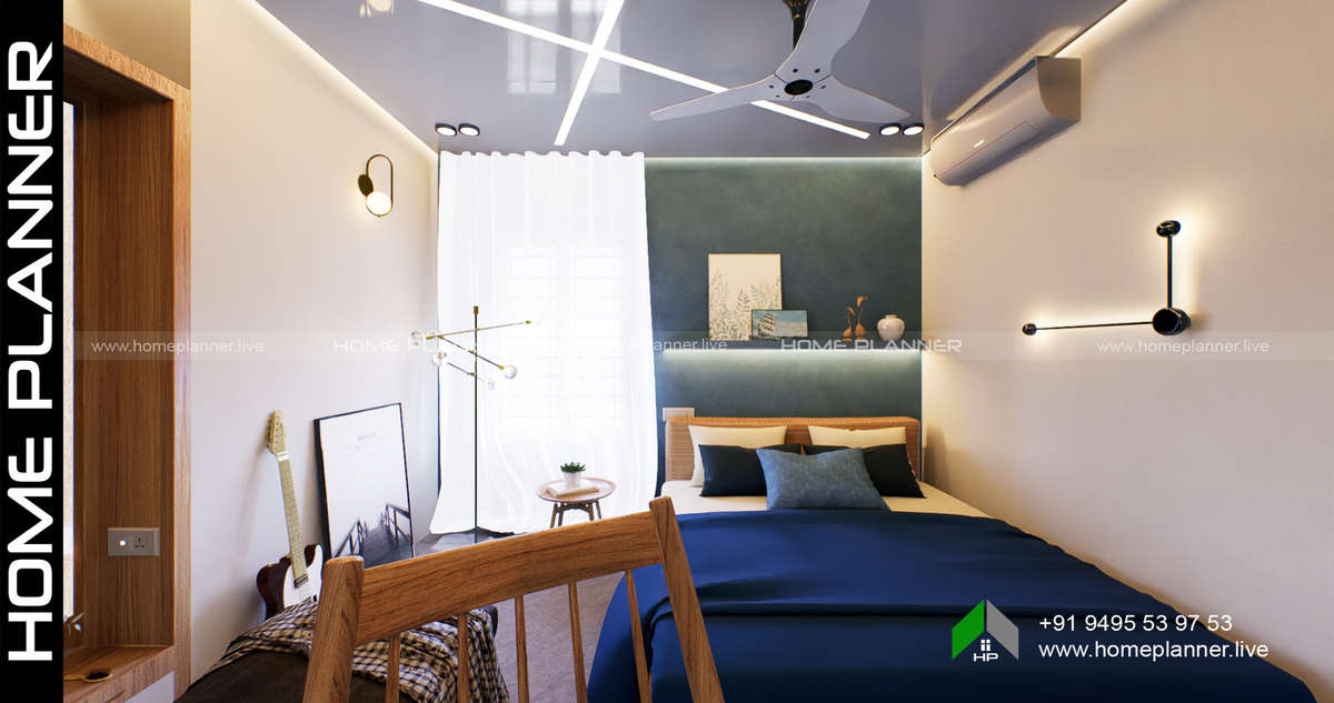 Furniture, Storage, Bedroom, Door, Wall Designs by Civil Engineer HOME PLANNER, Kollam | Kolo