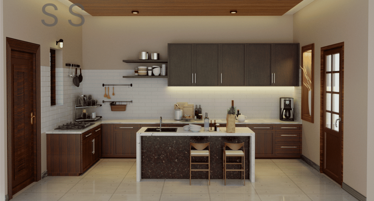 Kitchen, Lighting, Storage Designs by Architect SHRAVAN SYAM, Kollam | Kolo
