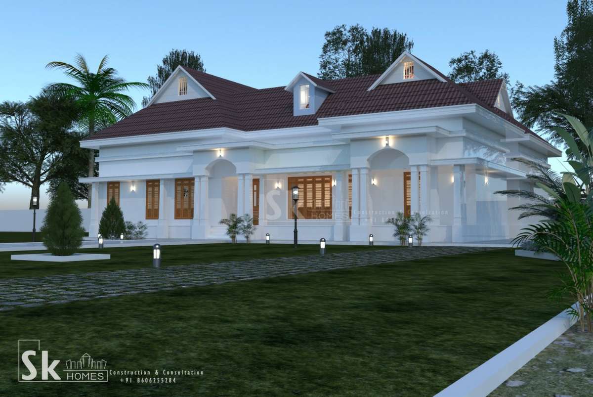 Exterior, Lighting Designs by Architect SK Homes, Thrissur | Kolo