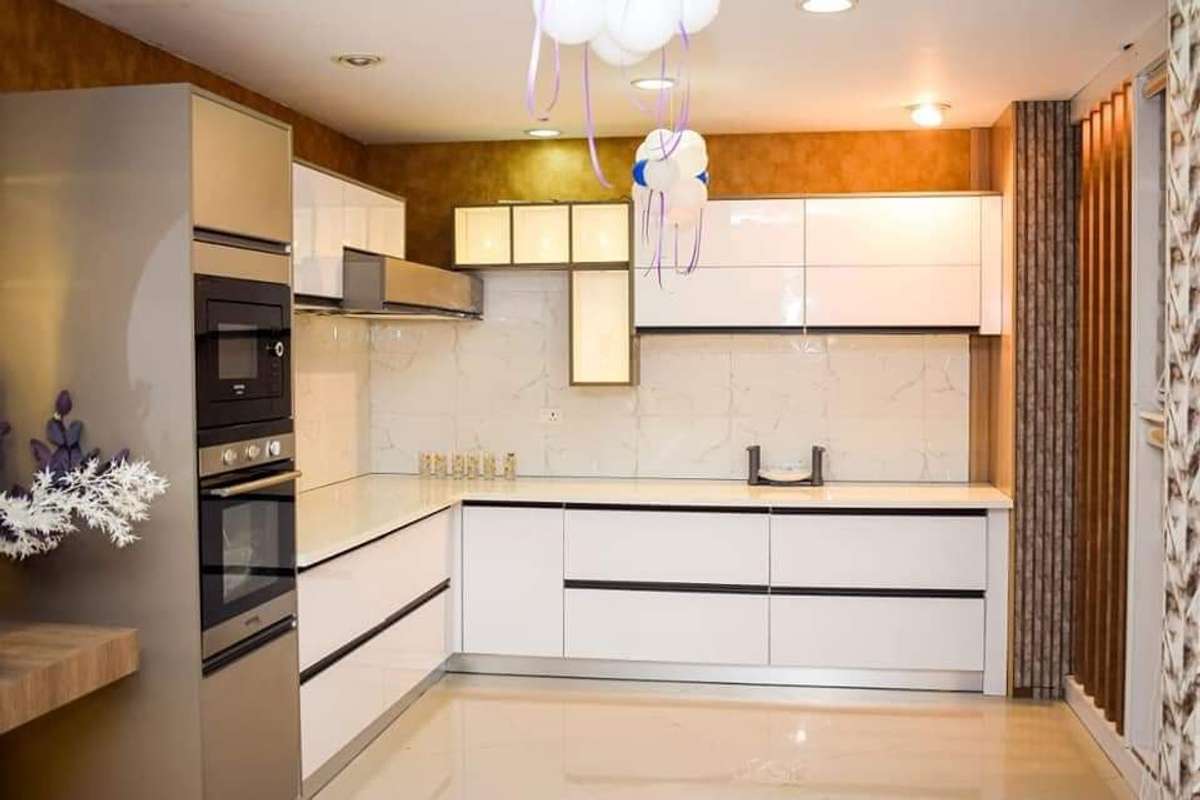 Kitchen, Storage, Lighting Designs by Carpenter Follow Kerala Carpenters work, Ernakulam | Kolo