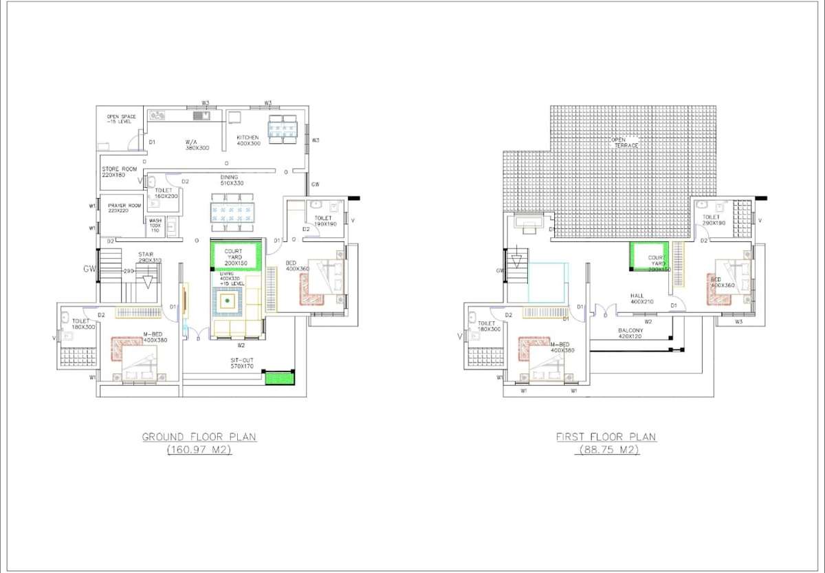 Designs by Civil Engineer Jaseem Moosa CK, Kozhikode | Kolo