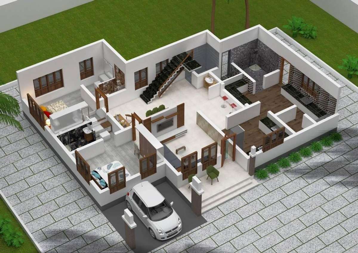 Designs by 3D & CAD Home Designers, Kozhikode | Kolo