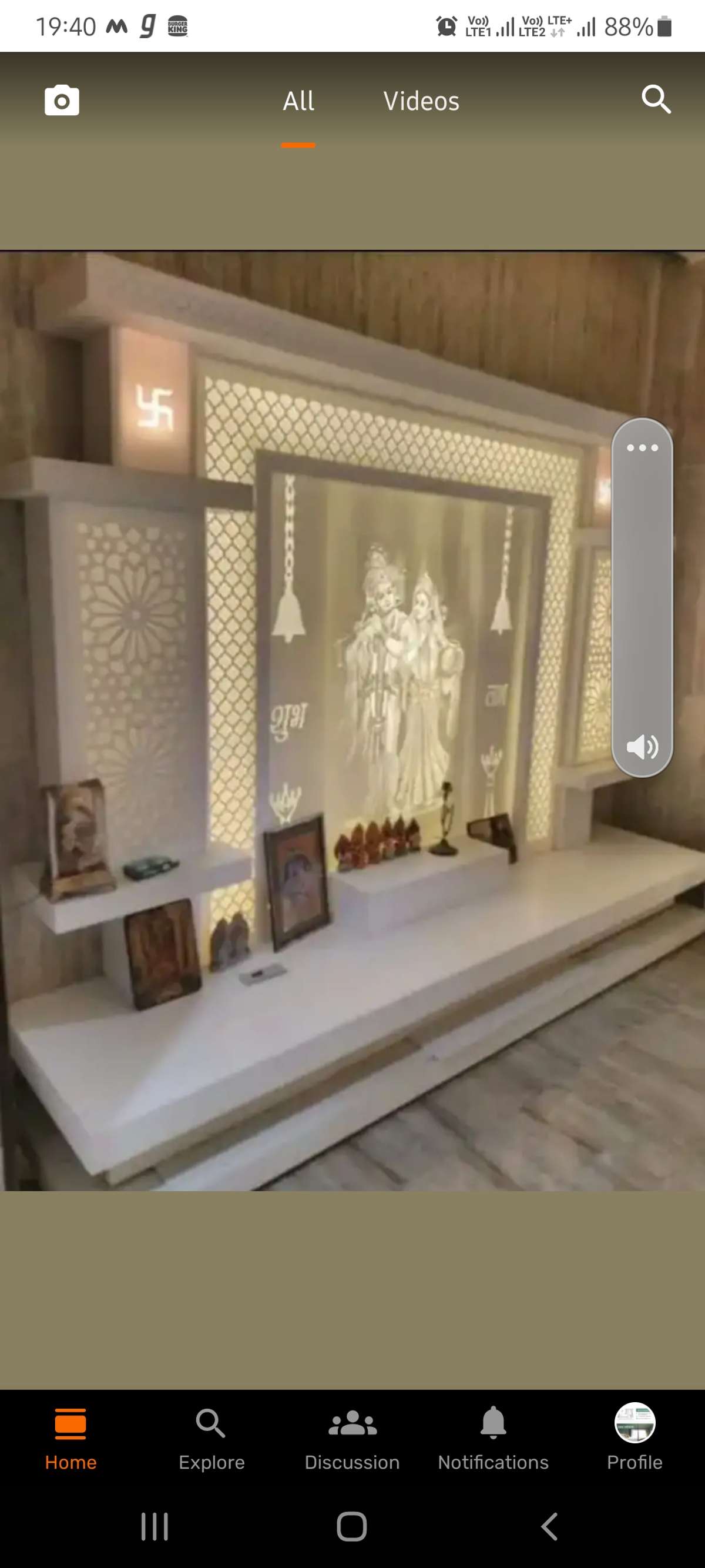 Lighting, Prayer Room, Storage Designs by Interior Designer Bhuvi Interiors, Faridabad | Kolo
