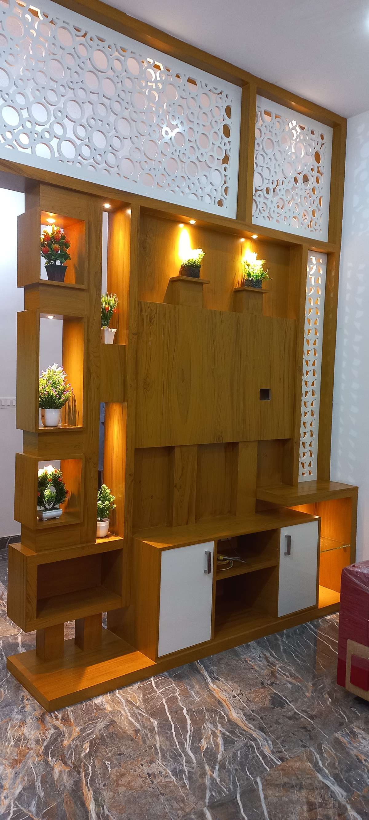 Storage, Lighting Designs by Carpenter Vineeth Kumar M, Kannur | Kolo