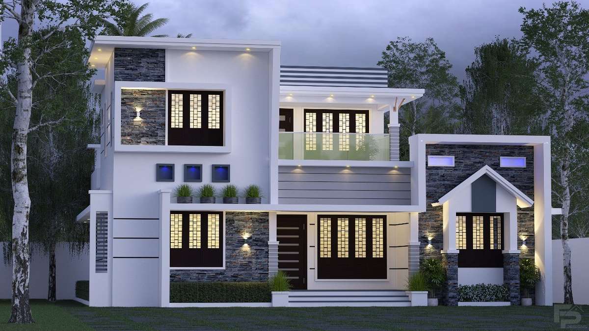 Exterior, Lighting Designs by Architect Amal Babu K R, Ernakulam | Kolo