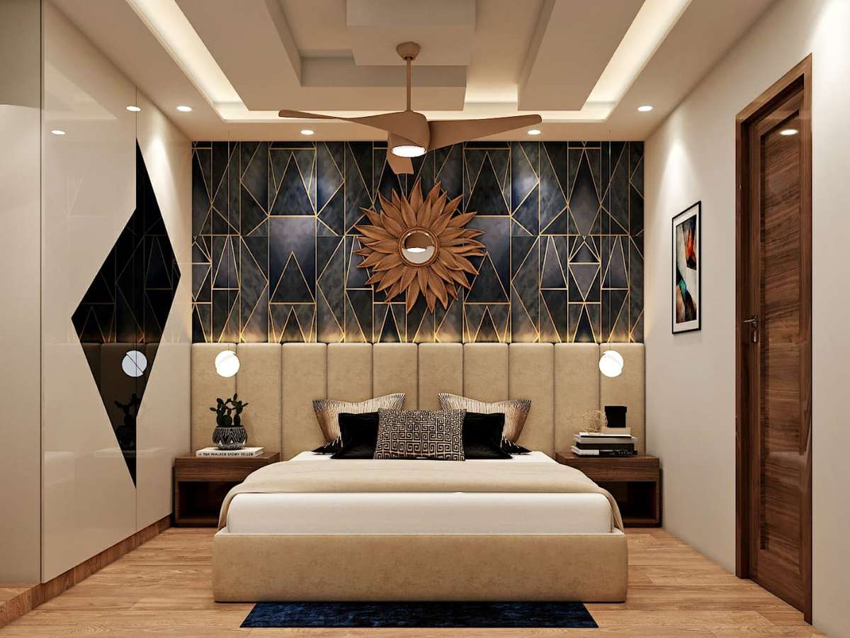 Bedroom, Furniture, Lighting, Storage, Wall Designs by Interior Designer Faheem saifi, Delhi | Kolo