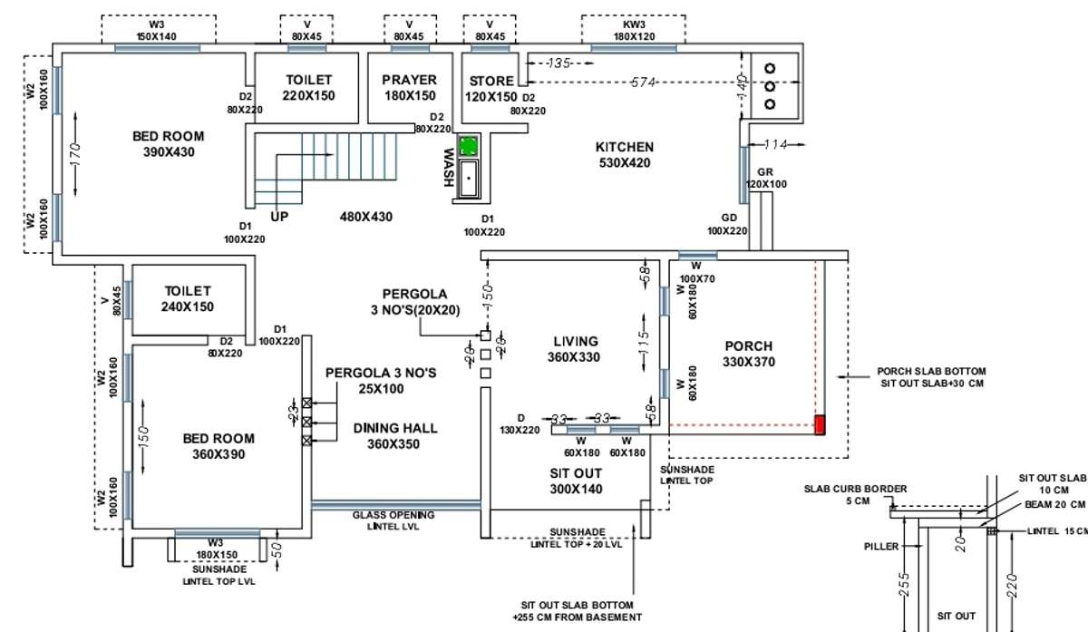 Designs by 3D & CAD Ubaiz golden gate, Kozhikode | Kolo