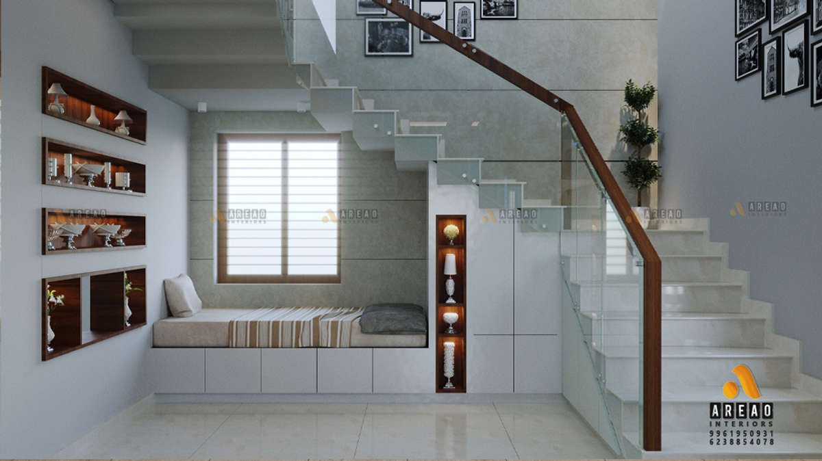 Staircase, Bedroom Designs by Interior Designer Vishnu vijayan, Kannur | Kolo