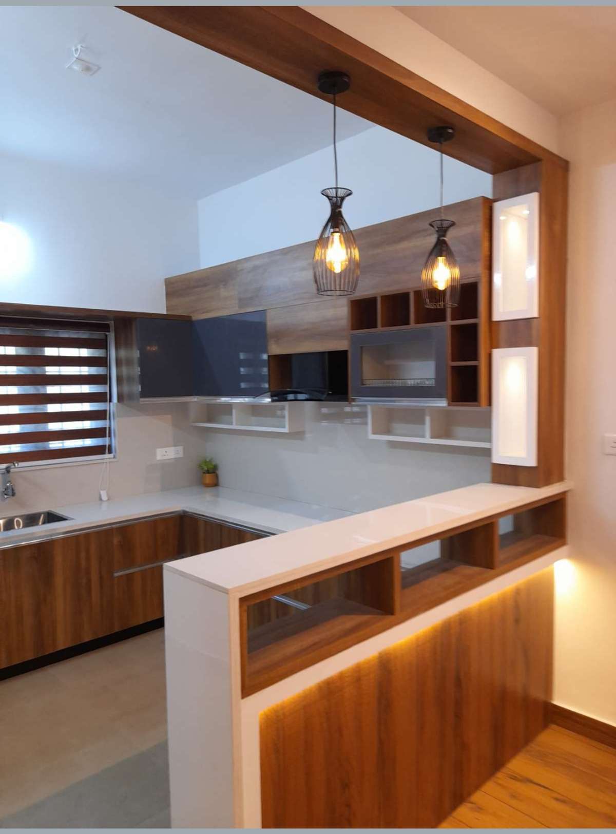 Kitchen, Lighting, Storage Designs by Interior Designer shahul AM, Thrissur | Kolo