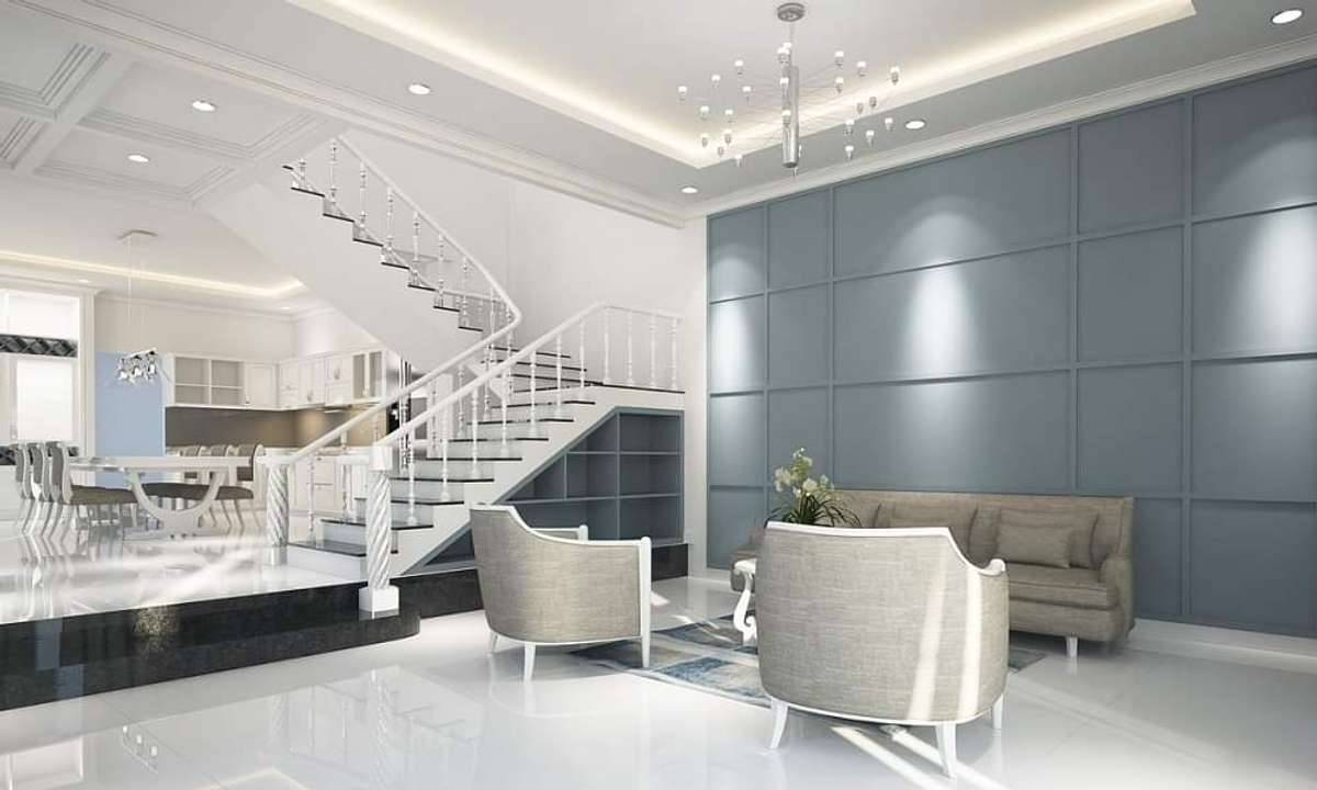 Furniture, Lighting, Table, Staircase, Living Designs by Interior Designer Balli Khan Khan painting contractor, Delhi | Kolo