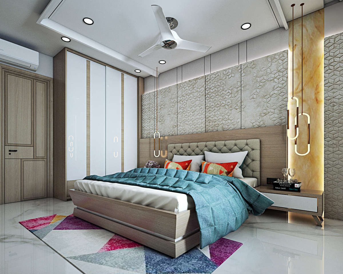 Ceiling, Furniture, Storage, Wall, Bedroom Designs by Architect ArSanjay Choudhary, Jaipur | Kolo